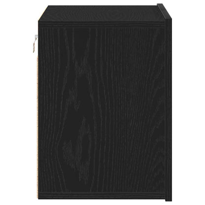 Tv-meubel 60x30x41 cm bewerkt hout zwart eikenkleurig