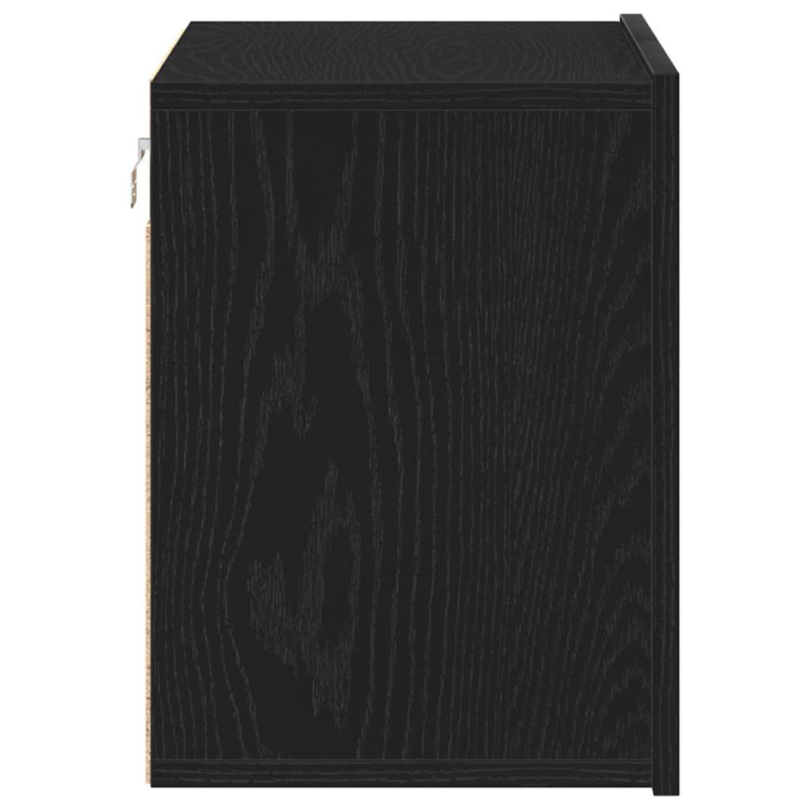 Tv-meubel 60x30x41 cm bewerkt hout zwart eikenkleurig