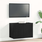Tv-meubel 60x30x41 cm bewerkt hout zwart eiken