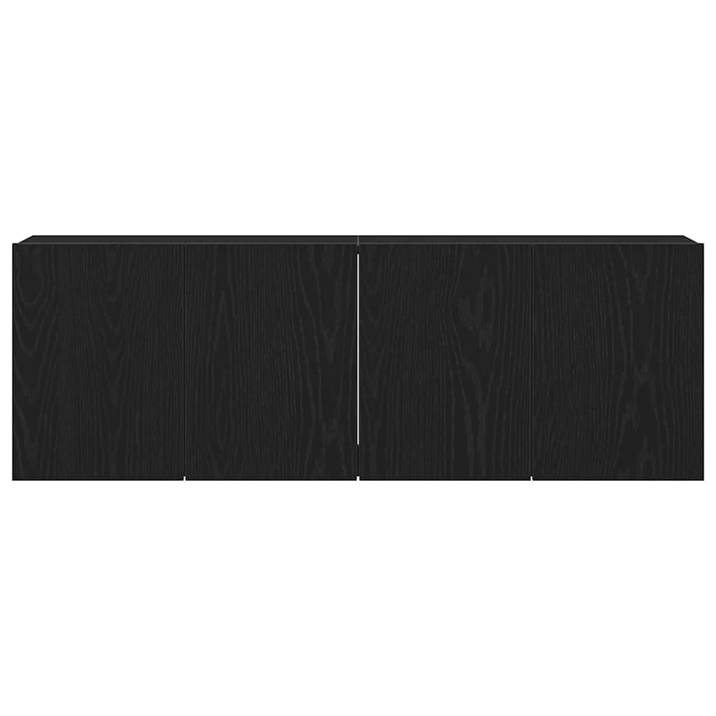 Tv-meubels 2 st 120x30x41 cm bewerkt hout zwart eikenkleurig