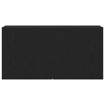 Tv-meubel 80x30x41 cm bewerkt hout zwart eikenkleurig