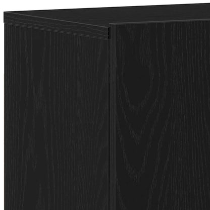 Tv-meubel 80x30x41 cm bewerkt hout zwart eikenkleurig
