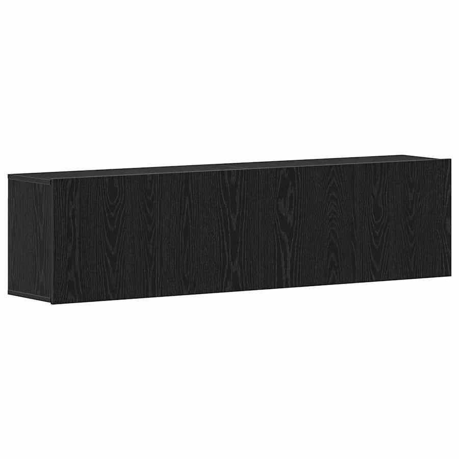 Tv-meubels 2 st 160x30x41 cm bewerkt hout zwart eikenkleurig