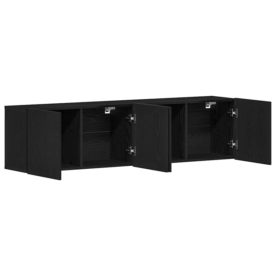 Tv-meubels 2 st 160x30x41 cm bewerkt hout zwart eikenkleurig
