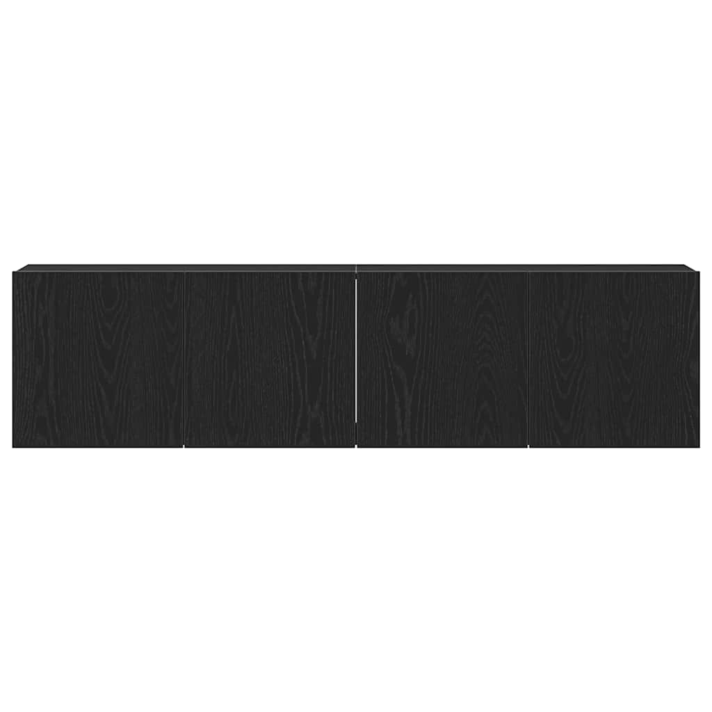 Tv-meubels 2 st 160x30x41 cm bewerkt hout zwart eikenkleurig