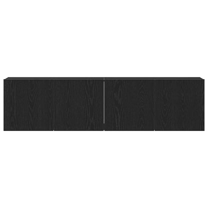 Tv-meubels 2 st 160x30x41 cm bewerkt hout zwart eikenkleurig