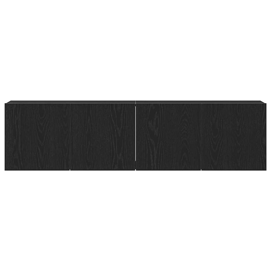 Tv-meubels 2 st 160x30x41 cm bewerkt hout zwart eikenkleurig