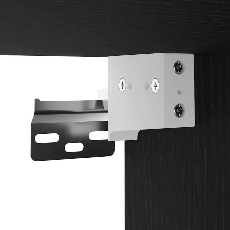 Tv-meubelset 2 pcs Zwart Eiken 30,5 x 30 x 102 cm Bewerkt hout