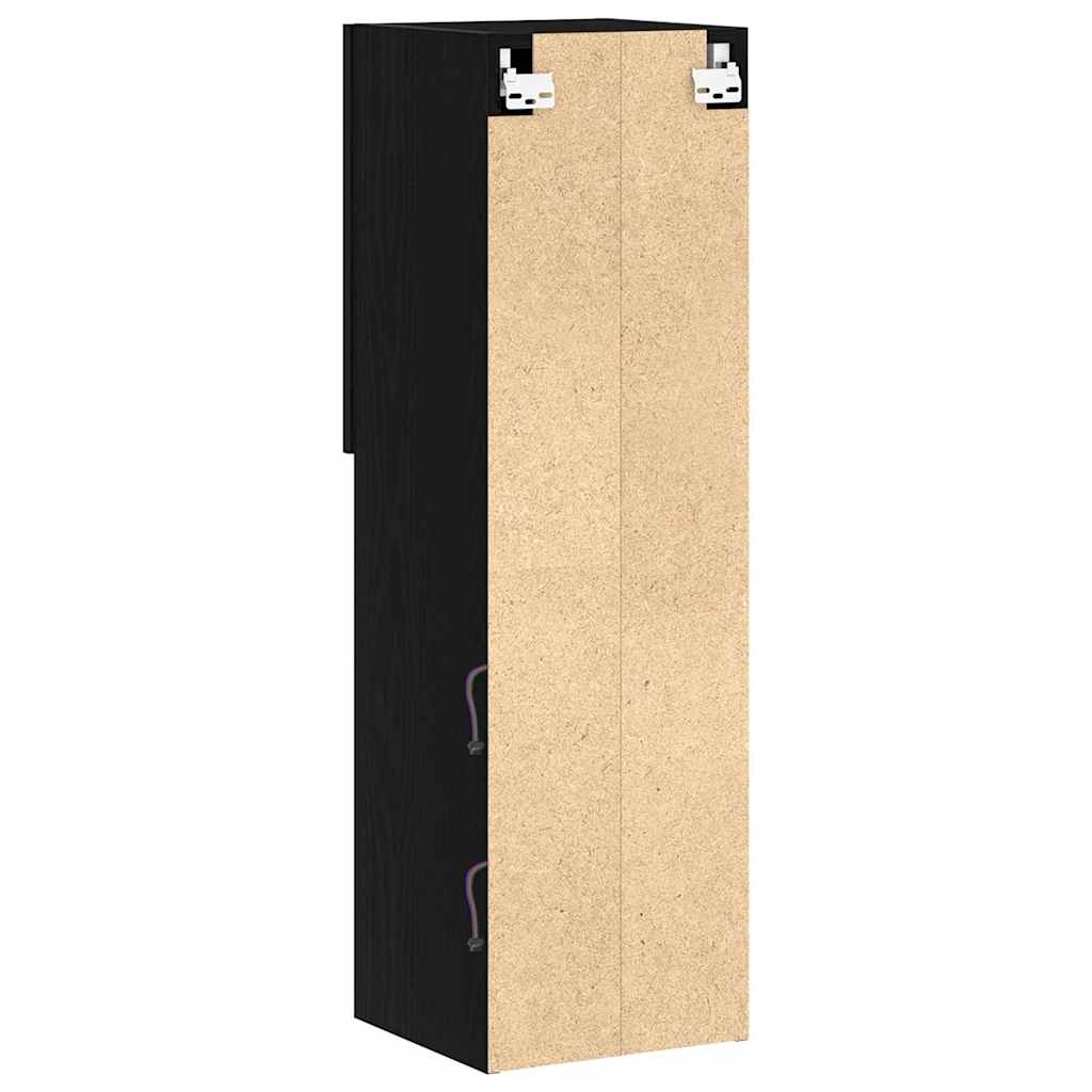 Tv-meubelset 2 pcs Zwart Eiken 30,5 x 30 x 102 cm Bewerkt hout