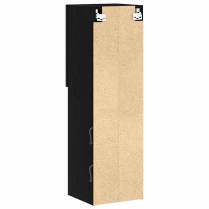 Tv-meubelset 2 pcs Zwart Eiken 30,5 x 30 x 102 cm Bewerkt hout