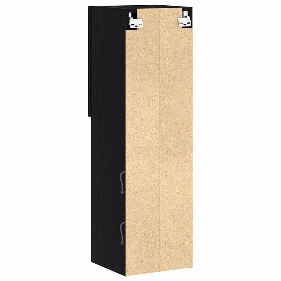 Tv-meubelset 2 pcs Zwart Eiken 30,5 x 30 x 102 cm Bewerkt hout