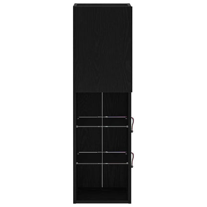 Tv-meubelset 2 pcs Zwart Eiken 30,5 x 30 x 102 cm Bewerkt hout