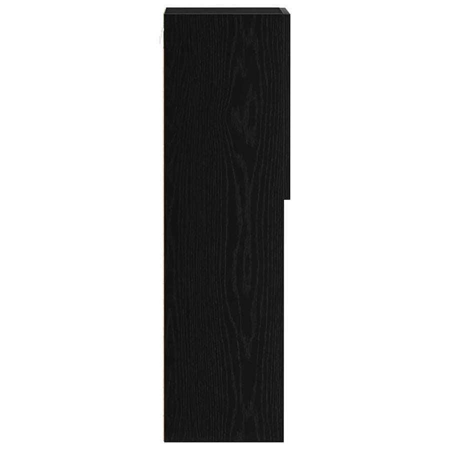Tv-meubelset 2 pcs Zwart Eiken 30,5 x 30 x 102 cm Bewerkt hout
