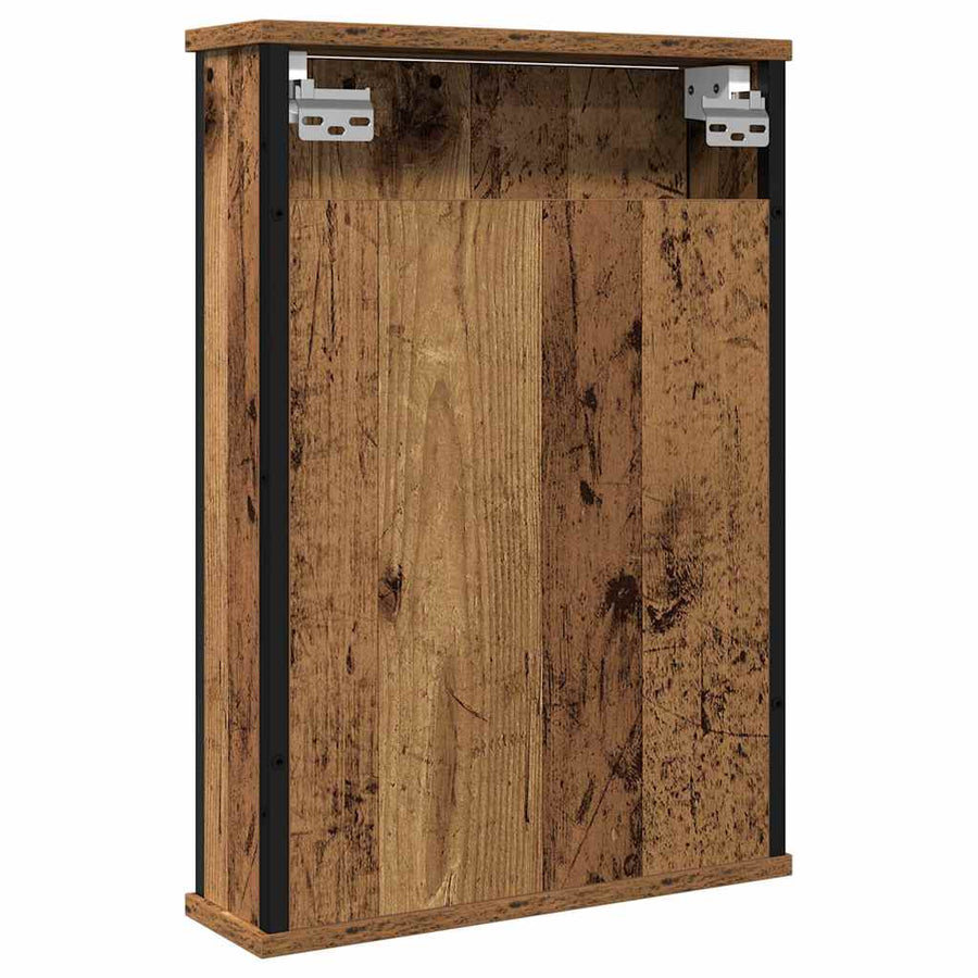 Badkamerspiegelkast 42x12x60 cm bewerkt hout oud hout