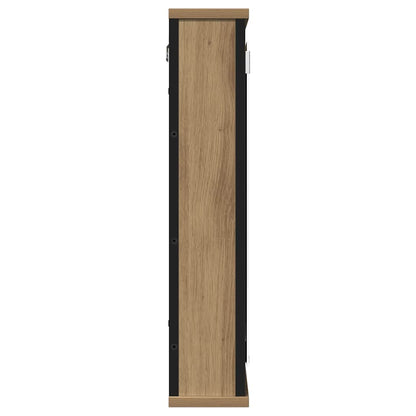 Badkamerspiegelkast 42x12x60 cm bewerkt hout artisanaal