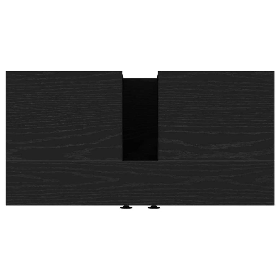 Wastafelkast 60x30x60 cm spaanplaat zwart eikenkleurig