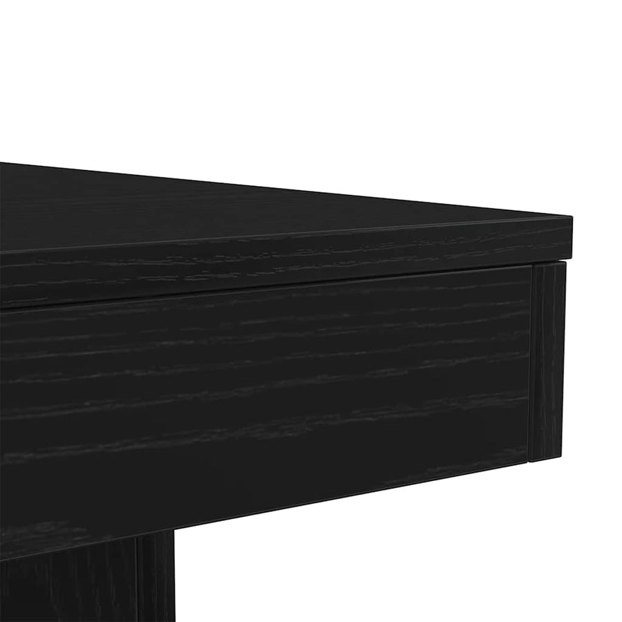 Salontafel met LED-verlichting 90x50x40 cm zwart eiken