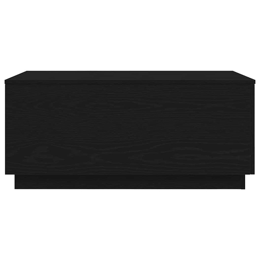 Salontafel met LED-verlichting 90x50x40 cm zwart eiken