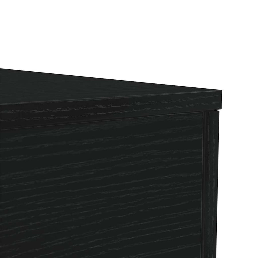Salontafel met LED-verlichting 90x50x40 cm zwart eiken