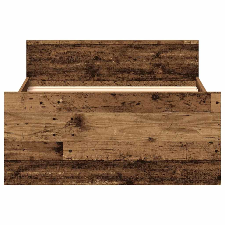 Bedframe zonder matras 75x190 cm spaanplaat oud hout