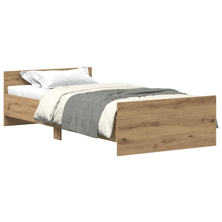 Bedframe zonder matras 75x190 cm spaanplaat ambachtelijk