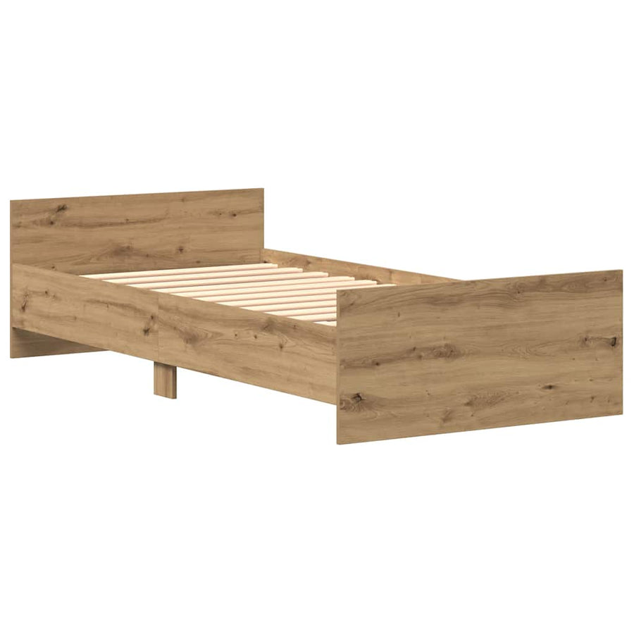 Bedframe zonder matras 75x190 cm spaanplaat ambachtelijk