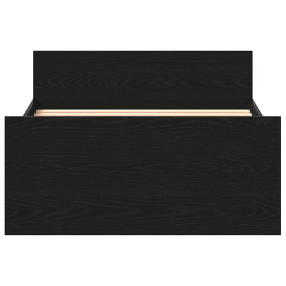Bedframe zonder matras 75x190 cm spaanplaat zwart eikenkleurig