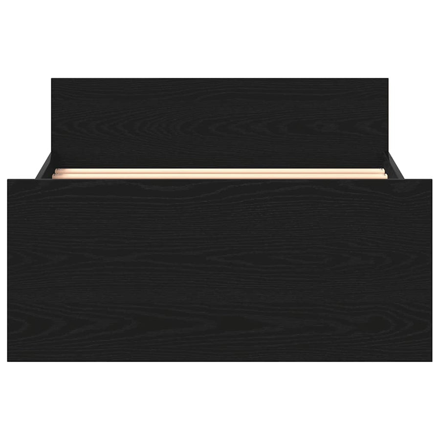 Bedframe zonder matras 75x190 cm spaanplaat zwart eikenkleurig