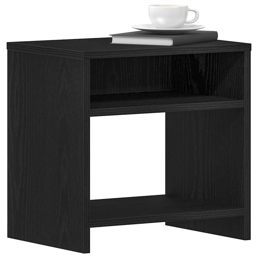 Nachtkastjes 2 st 40x30x40 cm spaanplaat zwart eikenkleurig