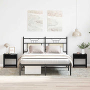 Bedside tables 2 pcs 40x30x40 cm chipboard black oak look