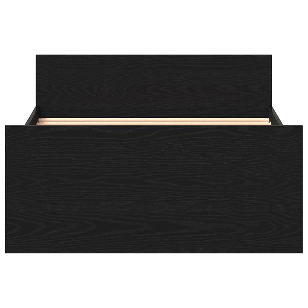 Bedframe zonder matras 100x200 cm spaanplaat zwart eikenkleurig