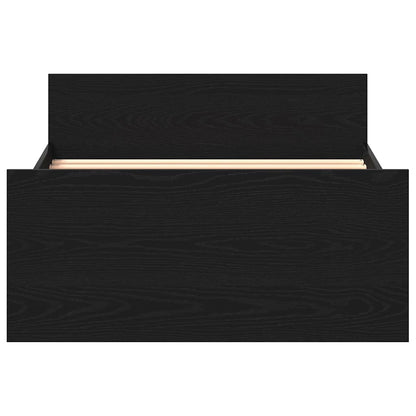 Bedframe zonder matras 100x200 cm spaanplaat zwart eikenkleurig