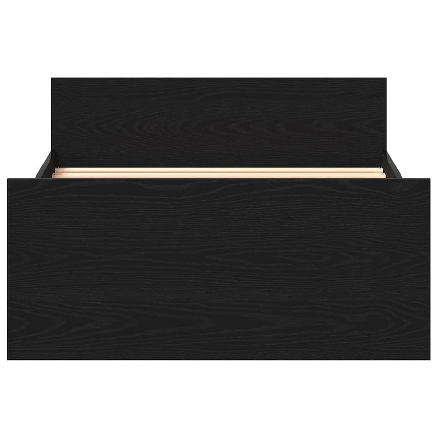 Bedframe zonder matras 100x200 cm spaanplaat zwart eikenkleurig