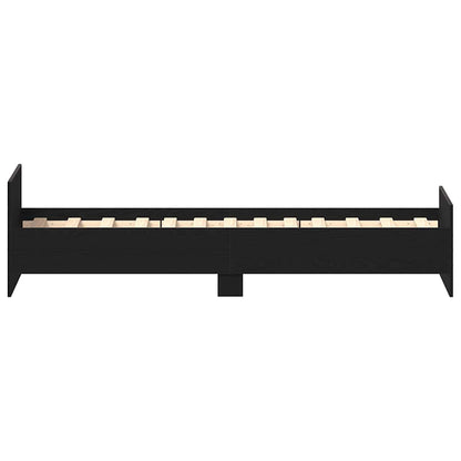 Bedframe zonder matras 100x200 cm spaanplaat zwart eikenkleurig