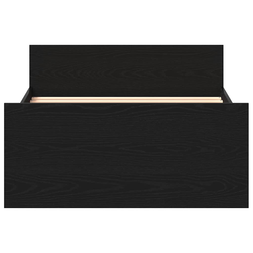 Bedframe zonder matras 90x190 cm spaanplaat zwart eikenkleurig