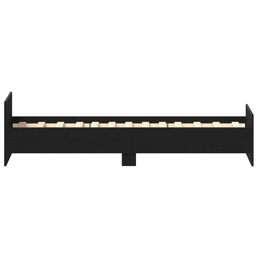 Bedframe zonder matras 90x190 cm spaanplaat zwart eikenkleurig