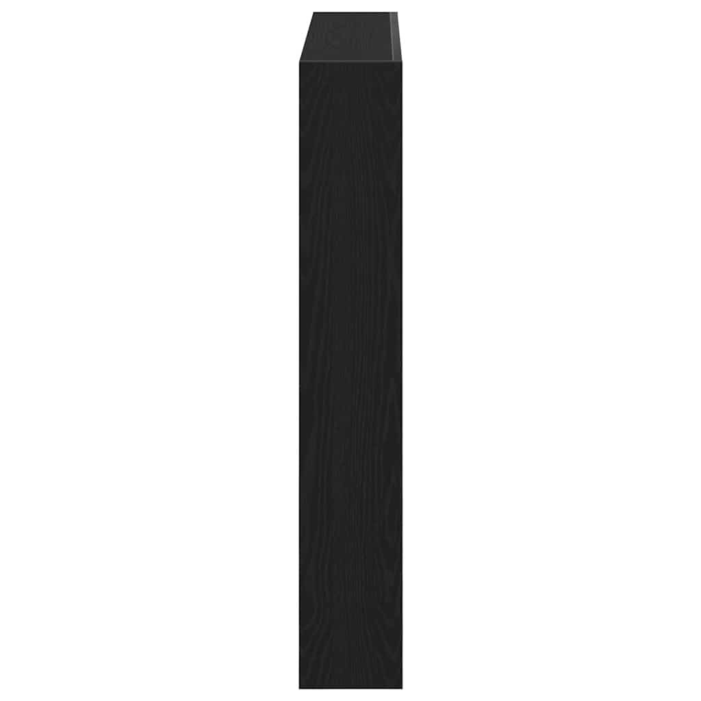 Hoofdbordkast met LED 100x17x102 cm zwart eikenkleurig