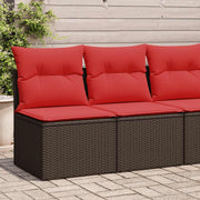 Loungeset poly rattan bruin 2-delig