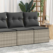 Loungeset 4-delig poly rattan lichtgrijs