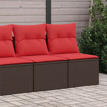 2-Delige Loungeset Met Kussens Poly Rattan Acacia 1 Bruin