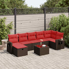 Loungeset 8-delig poly rattan bruin