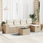 Loungeset poly rattan 6-delig beige