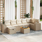 Loungeset 8-delig poly rattan beige