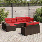 Loungeset 10-delig poly rattan bruin