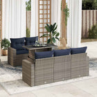 Loungeset 6-delig poly rattan grijs