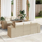 Loungeset 6-delig poly rattan beige