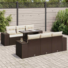 Loungeset 7-delig poly rattan bruin