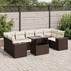 Loungeset 8-delig poly rattan bruin