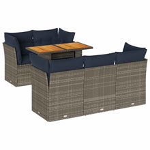 6-Delige Loungeset Met Kussens Poly Rattan