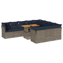 1 Loungeset Met Kussens Poly Rattan